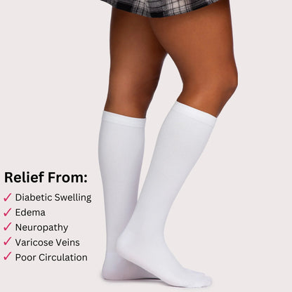 Wide Fit Compression Socks for All-Day Comfort & Support