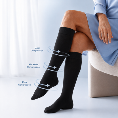 Wide Fit Compression Socks for All-Day Comfort & Support