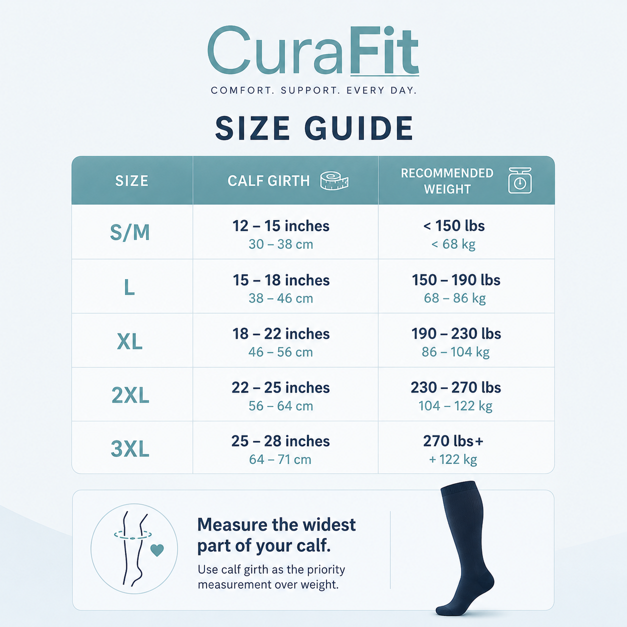 Wide Fit Compression Socks for All-Day Comfort & Support